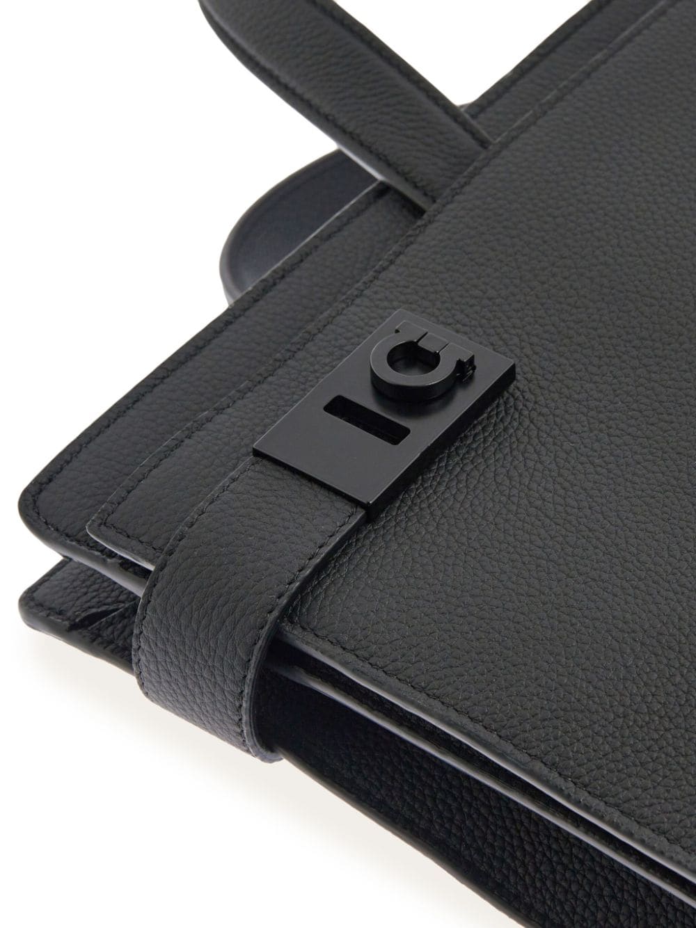 Ferragamo Gancini-buckle leather briefcase