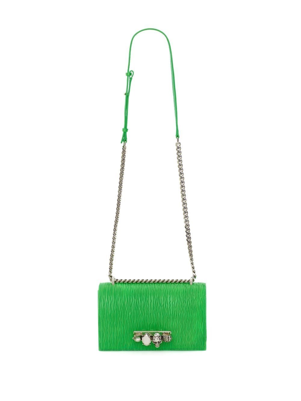 Alexander McQueen jewelled lambskin satchel bag