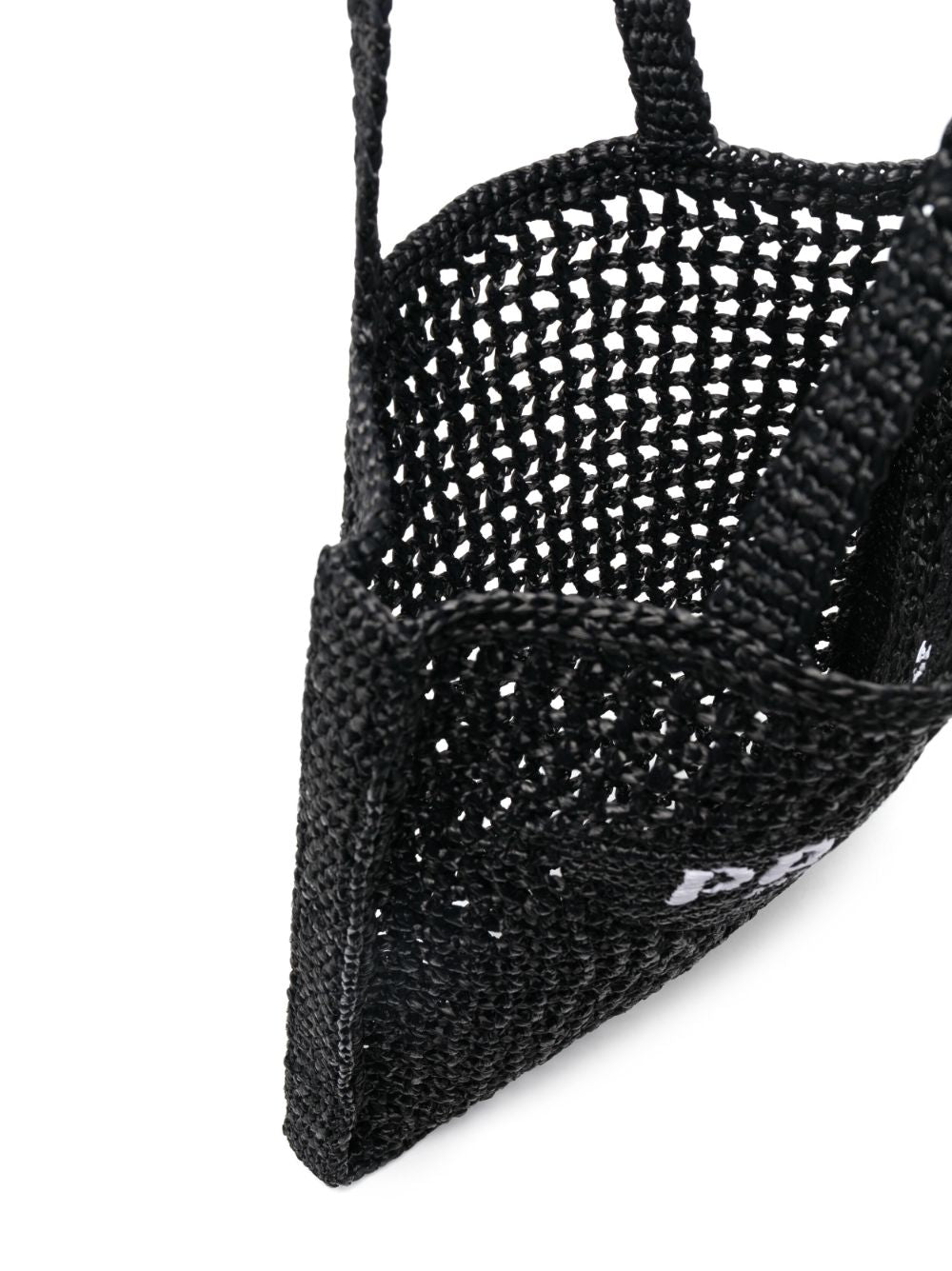 Pra*a interwoven-design logo-print shoulder bag