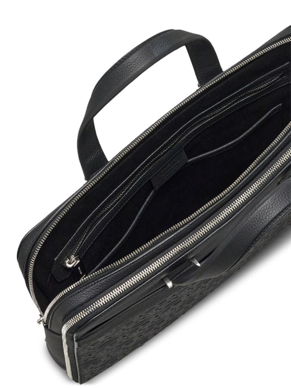 Ferragamo monogram-embossed leather briefcase