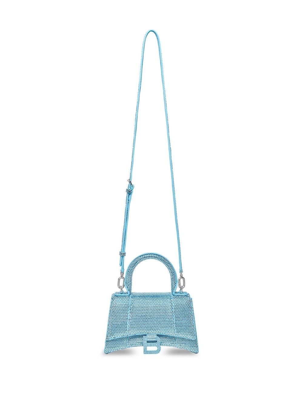 Ba*len*cia*ga hourglass crystal-embellished shoulder bag