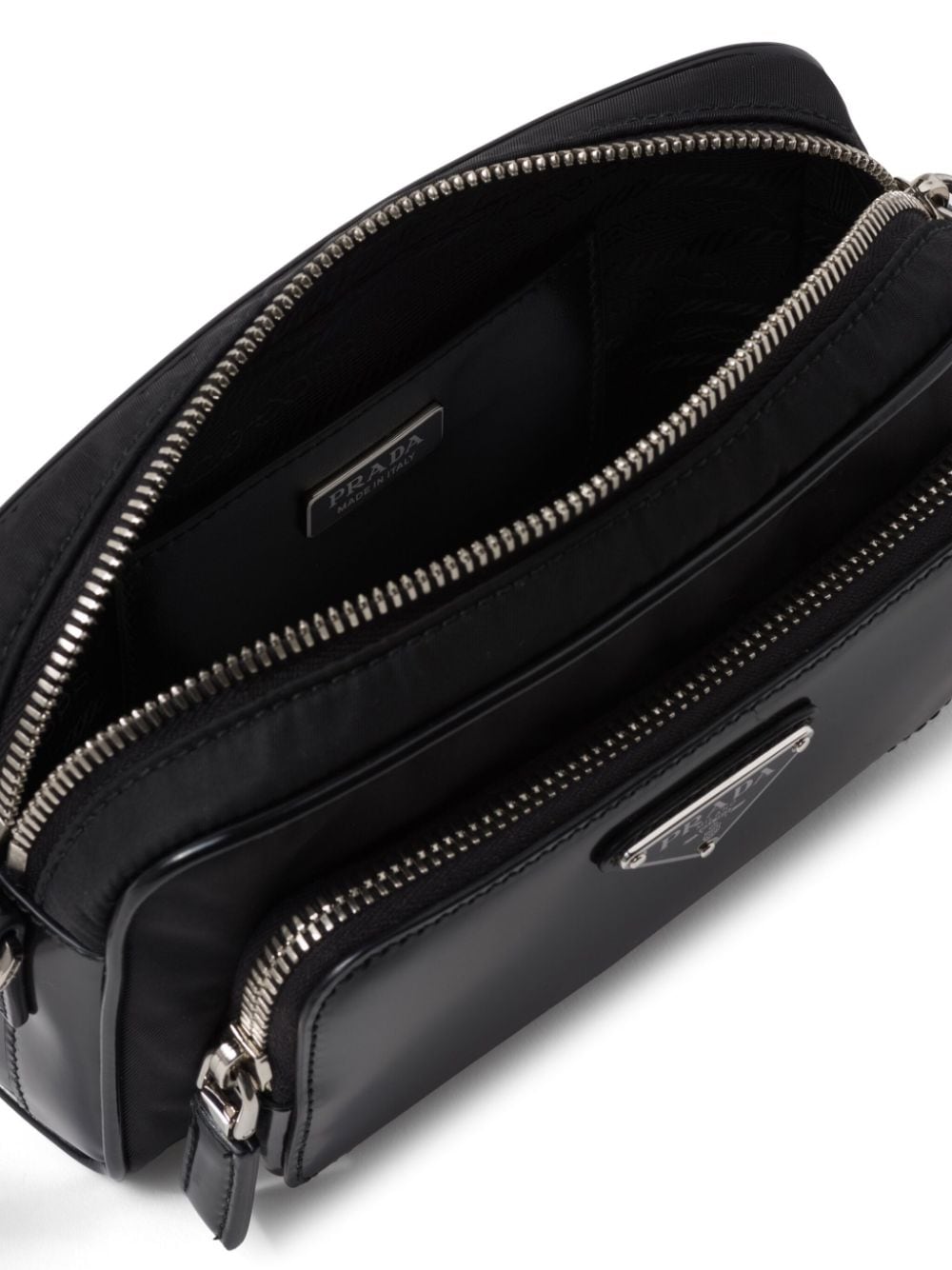 Pra*a bandolera triangle-logo messenger bag