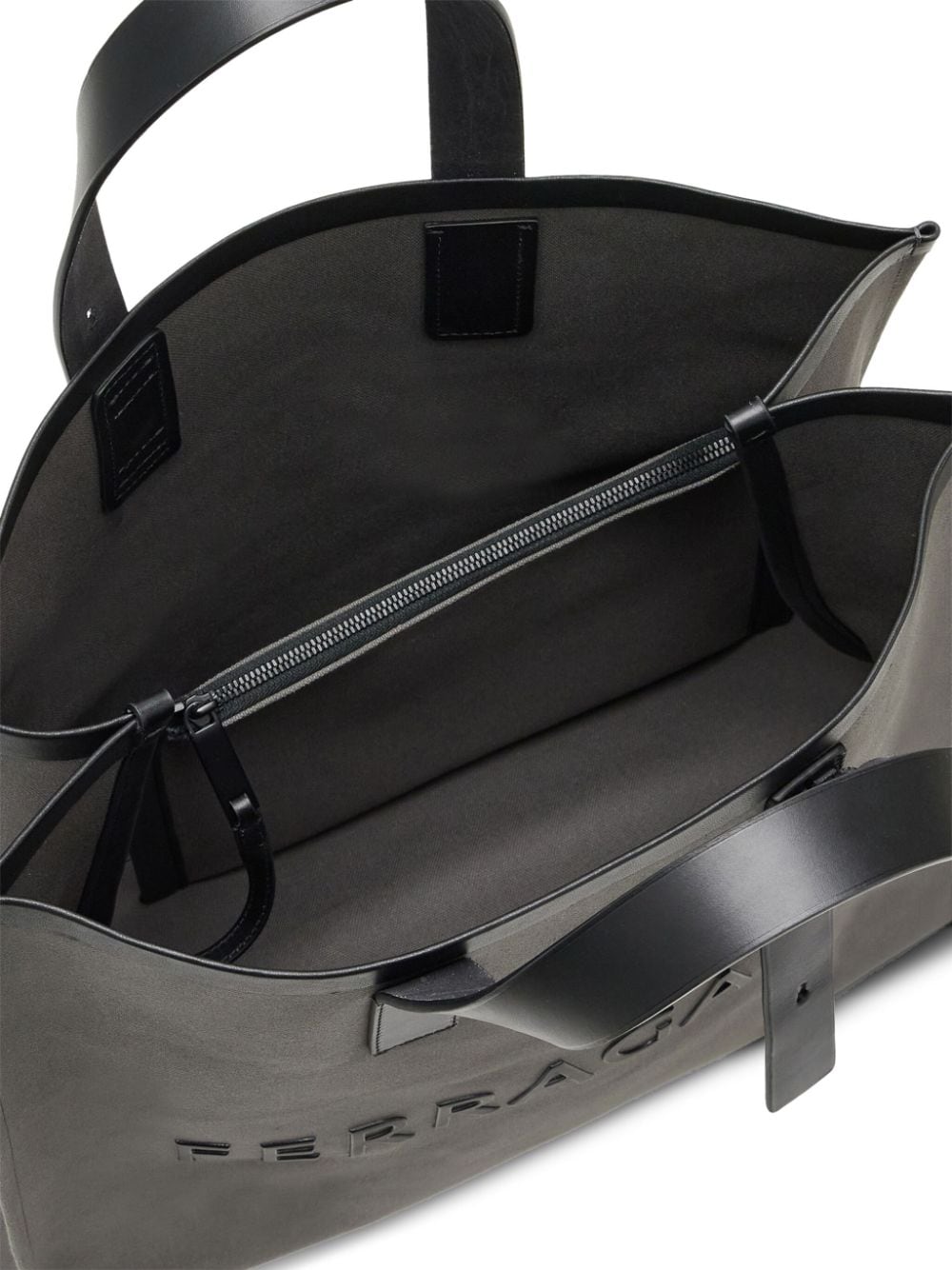 Ferragamo logo-embossed open-top tote bag