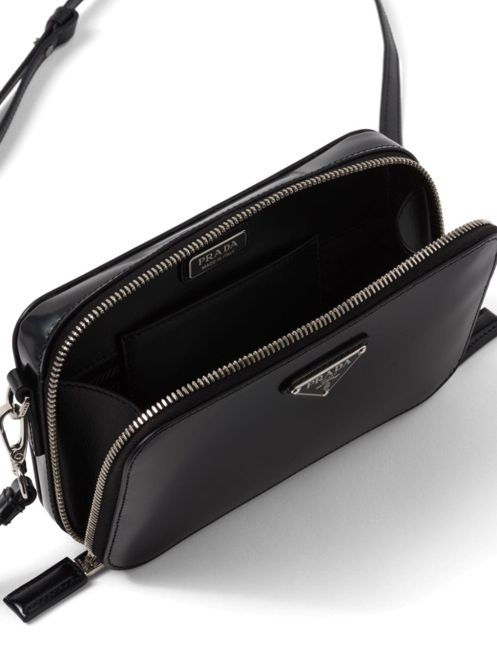 Pra*a small brique brushed crossbody bag