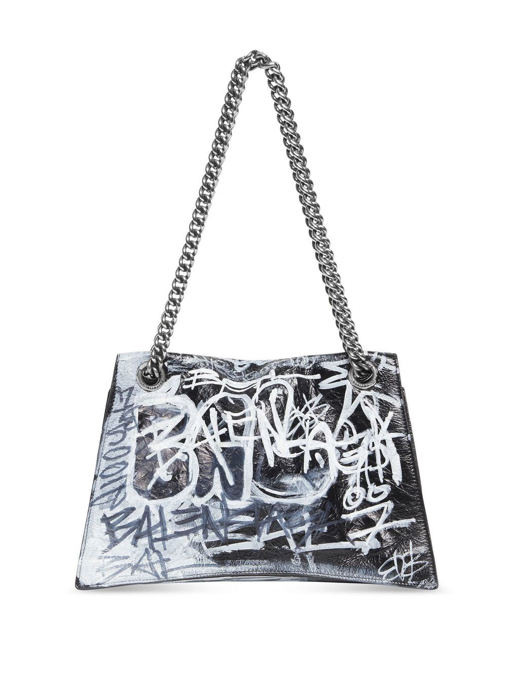 Ba*len*cia*ga crush leather shoulder bag