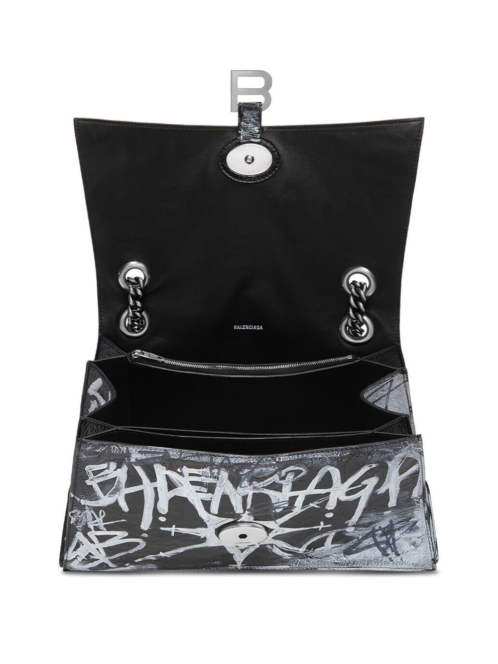 Ba*len*cia*ga crush leather shoulder bag