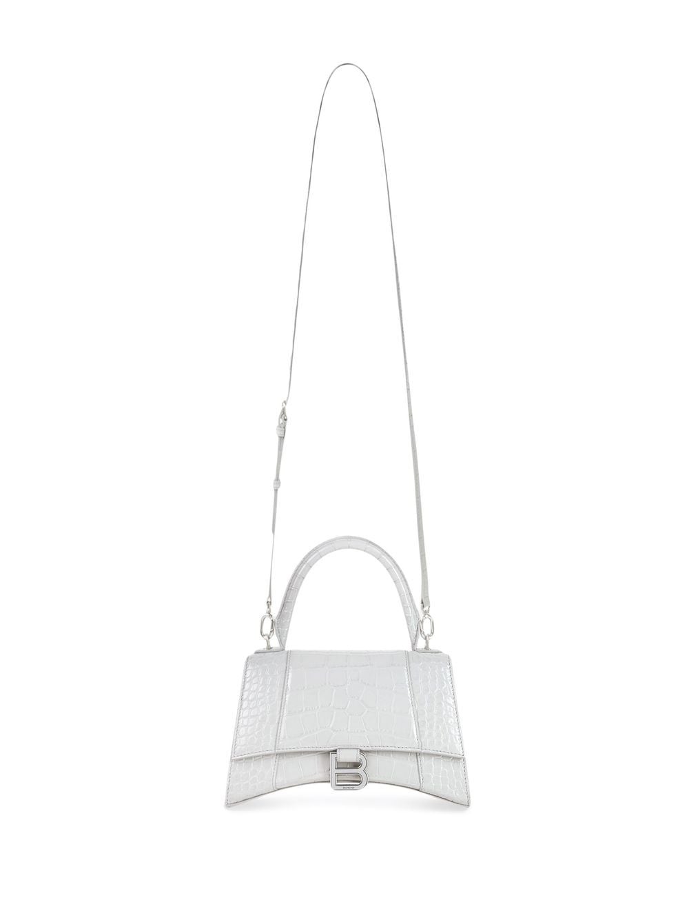 Ba*len*cia*ga small hourglass crocodile-effect tote bag